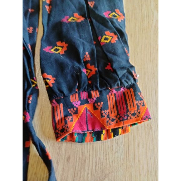 Jody T Of California Vintage Black Dress With Aztec Designs‎ Size 11 - Picture 5 of 10